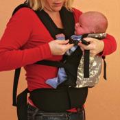 Gurtband (und zwischen Rückenstütze und Säuglingseinsatz)