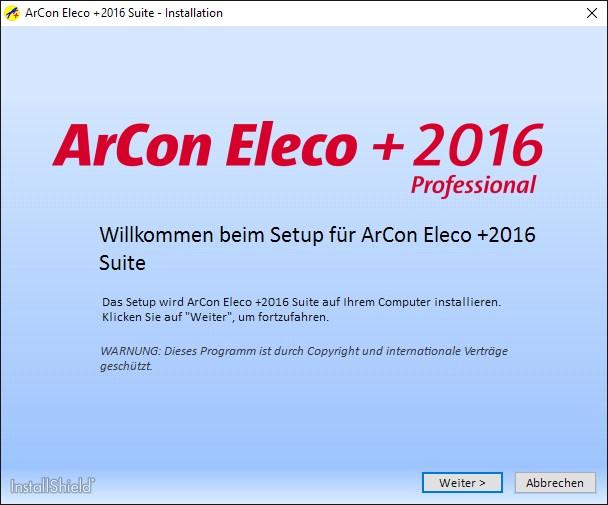 Installationsanleitung Seite: 1 ArCon Eleco +2016 Vor der Installation lesen Sie bitte sorgfältig die folgende Installationsanleitung.