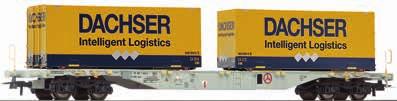 H0 I Containertragwagen, AAE Container carrier wagon, AAE Doppeltaschen-Gelenkwagen, AAE Articulated double
