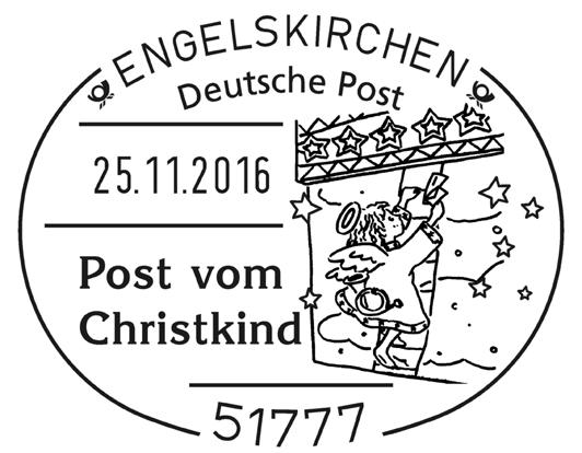 51777 ENGELSKIRCHEN - 25.11., 2.12., 9.12., 15.12. und 21.12.2016 stempelnr.