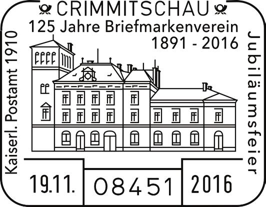 08451 CRIMMITSCHAU - 19.11.2016 Stempelnr.