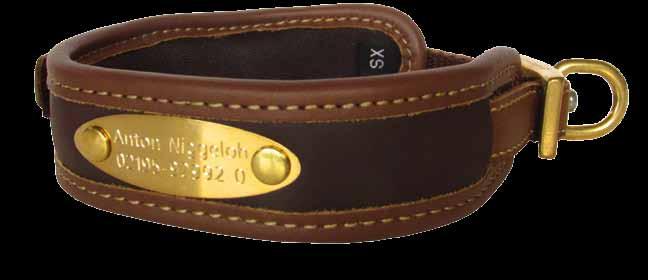 de The finest genuine leather, neoprene and the Premium brass swivel are top quality materials that make this dog collar such a unique