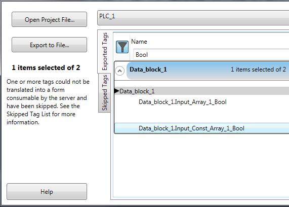 4 Übersicht ist ein Tool zum Exportieren von Tags von einem Siemens TIA Portal-Projekt auf den Server.