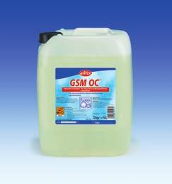 Geschirrspülmittel Reinigung flüssiges Maschinengeschirrspülmittel, chlorfrei - GSM OC Chlorfreier Intensivreiniger für alle gewerblichen Gläser-Spülmaschinen.