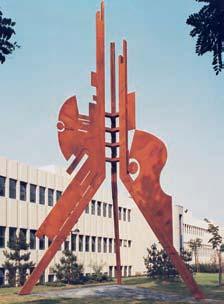 BAUM MIT WINDRÄDERN, 1981 Skulpturenpark der Fa. Humanic Graz, Österreich Stahl: 8,0m x 4,1m x 4,1m OHNE TITEL, 1984 Polizeipräsidium Wettbewerb 1.