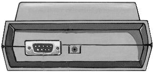 GCR 500ET (Rückseite) 9 poliger SUB-D Anschluß für Modem, Drucker bzw. PC Anschluß für Netzteil 2.