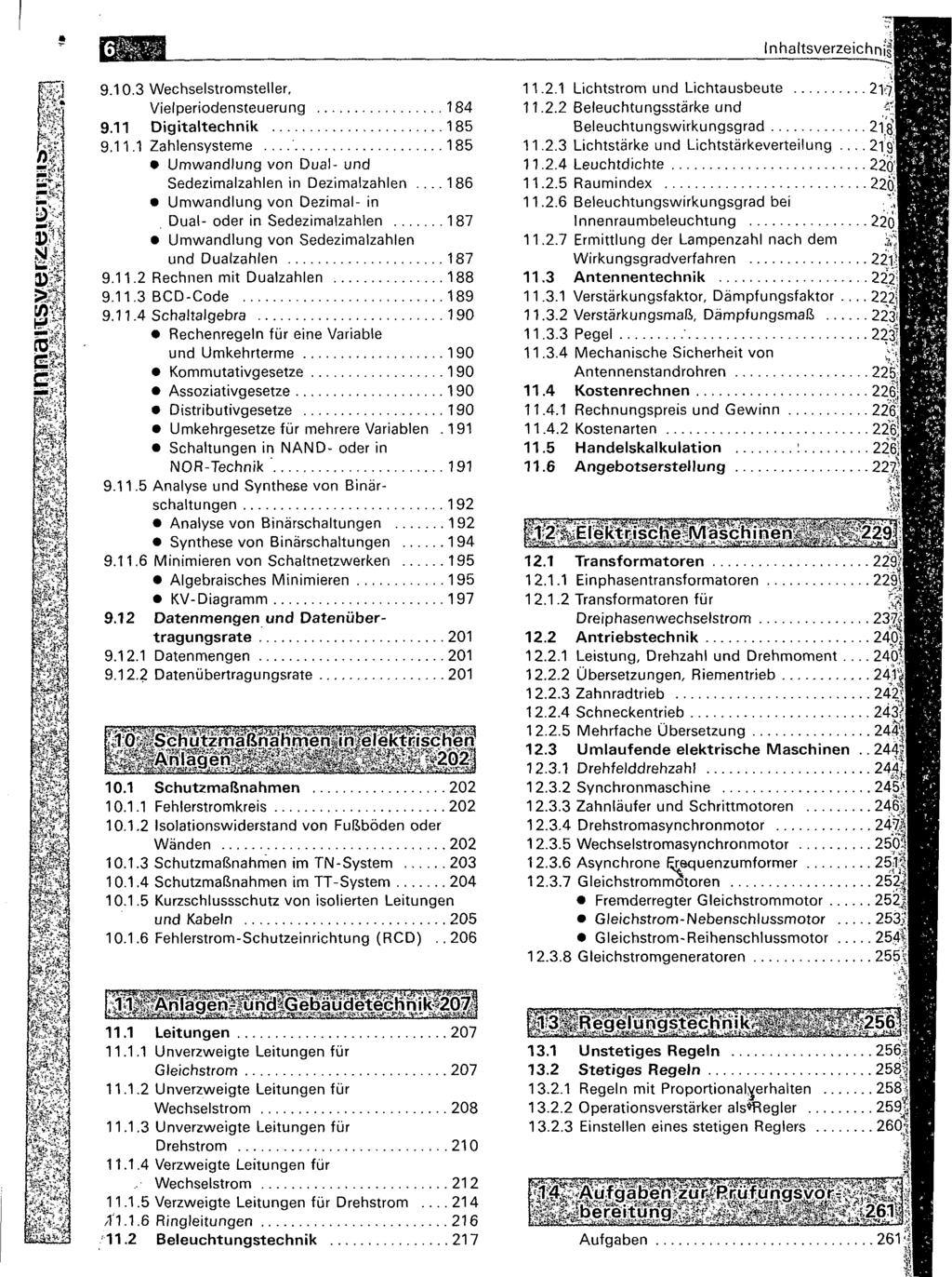 s 1 T* * * *. ^< A ' v 9.10.3 Wechselstromsteller, Vielperiodensteuerung 184 9.11 Digitaltechnik 185 9.11.1 Zahlensysteme 185 Umwandlung von Dual- und Sedezimalzahlen in Dezimalzahlen.