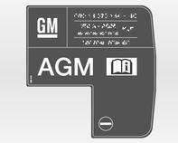 184 Fahrzeugwartung AGM-Batterien sind am Label an der Batterie zu erkennen.