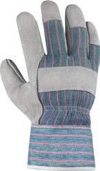 LEDER Paar 2,59 Rindspaltleder Rindspaltleder-Handschuh mit leichter Innenhandfütterung, Doppelnähten und Stulpe, EN 420, EN