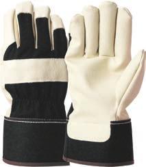 LEDER- ERSATZ Paar 3,92 Man at Work 301 2111 Handschuh aus textilem Gewebe mit Polymerbeschichtung, Segeltuchstulpe und Knöchelschutz.