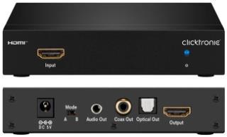 Full HD Switch Switches up to 4/6 HDMI signals to a screen 4/6 x Type A, Input / 1 x Type A, Output HDMI Audio-Extractor 60836 4040849608360 entkoppelt den Ton aus dem HDMI -Signal 1 x Typ A