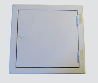 Revisionsklappe Heika-Flame Solid für Schachtwände Revisionsklappe mit Vierkantverschluss Türblatt aushängbar, weiß RAL