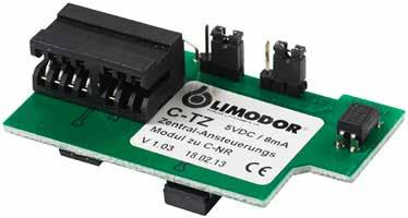 12 Zubehör elektrisch Fernsteuer-Modul C-TZ Das Fernsteuer-Modul C-TZ ist eine steckbare Option für alle Limodor-Ventilatoren der Serie M.
