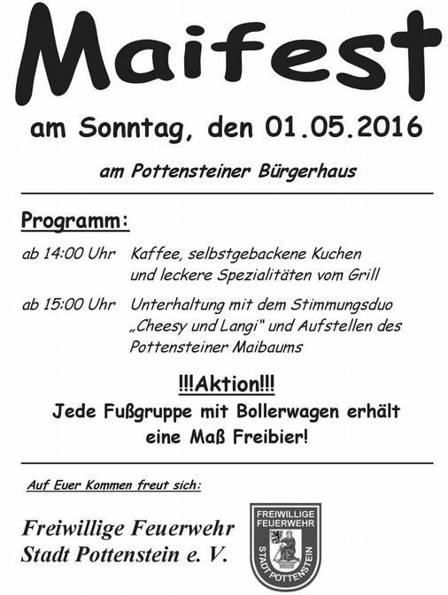 00 Uhr: Kaffee und Kuchen mit der Blaskapelle Poppendorf Große Hüpfburg für Kinder! Preisschafkopf am Freitag, den 06.05.