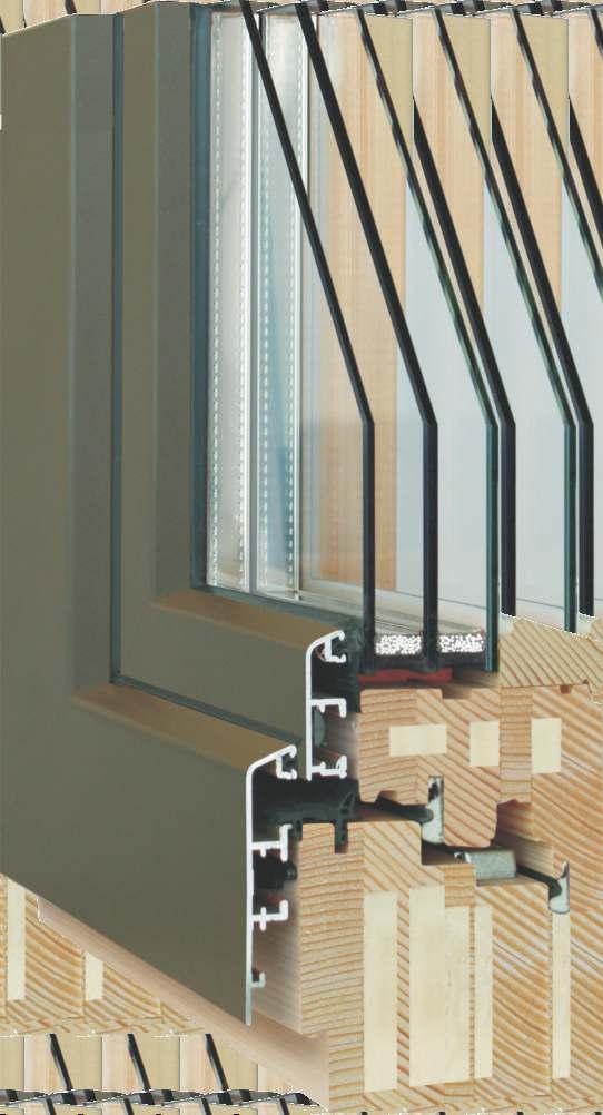 fenster Schöne Fenster - Schöne Türen Schöner Wohnen Uf = 1,1 W/m²K Uw = 0,79 W/m²K (Nadelholz) (Ug=0,5 W/m K, TGI) ISO-HA80 RPUR ALUSCHALEN Die Alu-Schalen erhalten Sie in allen RAL-Farben matt, in