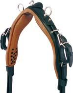Quick-Open, Komplett-Geschirr, wollgestopft Driving harness diplomat stainless steel fittings and soft leather