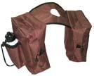Flaschenhalter saddle bag, nylon with 3 wide pouches and bottle holder Farben: braun/brown, schwarz/black 135 Wildleder-Chaps