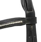 und Christall, schwarz unterlegt Farben: schwarz Bridle Twin-Curve made from quality cow leather, browband with metal