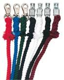 200 cm poly lead rope, braided, with snap hook Farben: verschiedene Farben/ assorted colours 9 69035 Führstrick Exklusiv, Polypropylen, vorgeflochten mit Panikhaken, vermessingt, Länge: 200 cm poly