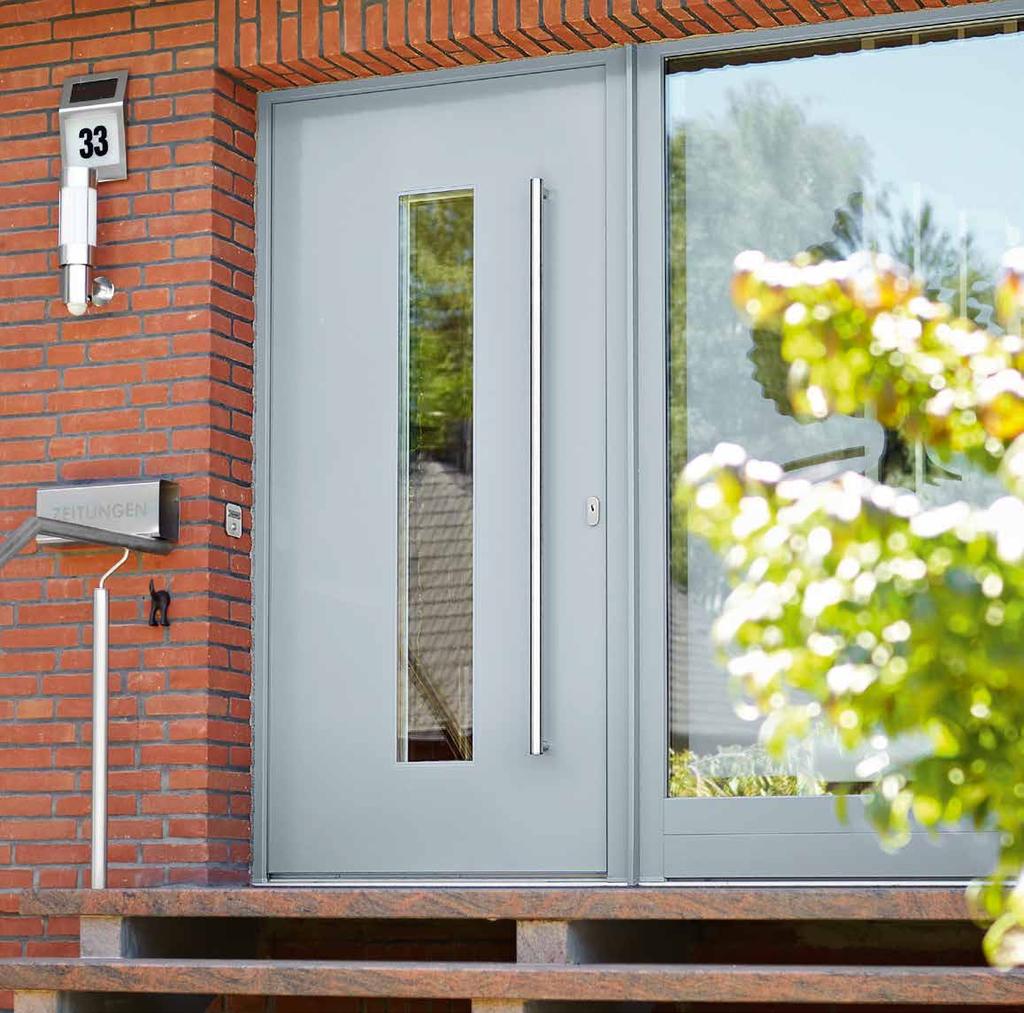 Aluminium- und Kunststoff-Haustüren } Konstruktion Konstruktion Durchdachte Konstruktionsdetails sorgen dafür, dass Sie ein Leben lang Freude an Ihrer neuen Haustür haben.