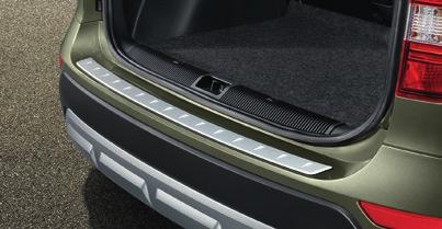 Heckschutzleiste im Aluminiumdesign Schützt den Stoßfänger vor Beschädigungen beim Be- und Entladen des Kofferraums.