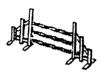 120 cm Die Hürden können verschiedenartig zwischen den beiden begrenzten Pfosten konstruiert sein: Mit Stangen (nicht aus Metall) ausgefüllte Flächen durchbrochene Flächen Flächen mit Bürsten oder