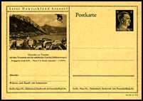 1. August 1941 - Dauerpostkarte "Hitler" - P 300 Antwortkarte "Hitler" mit Wertstempel "Hitler" 15 Pf, ungebraucht DR-P 300 100 1,50 1.