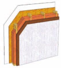 Außenwand Holzrahmenbau mit Wärmedämm-Verbundsystem Konstruktionsbeispiele AUSSENWAND ohne installationsebene von innen: 1 Innere Beplankung 2 Holzwerkstoffplatte 3 / STEICOzell / STEICOfloc mit