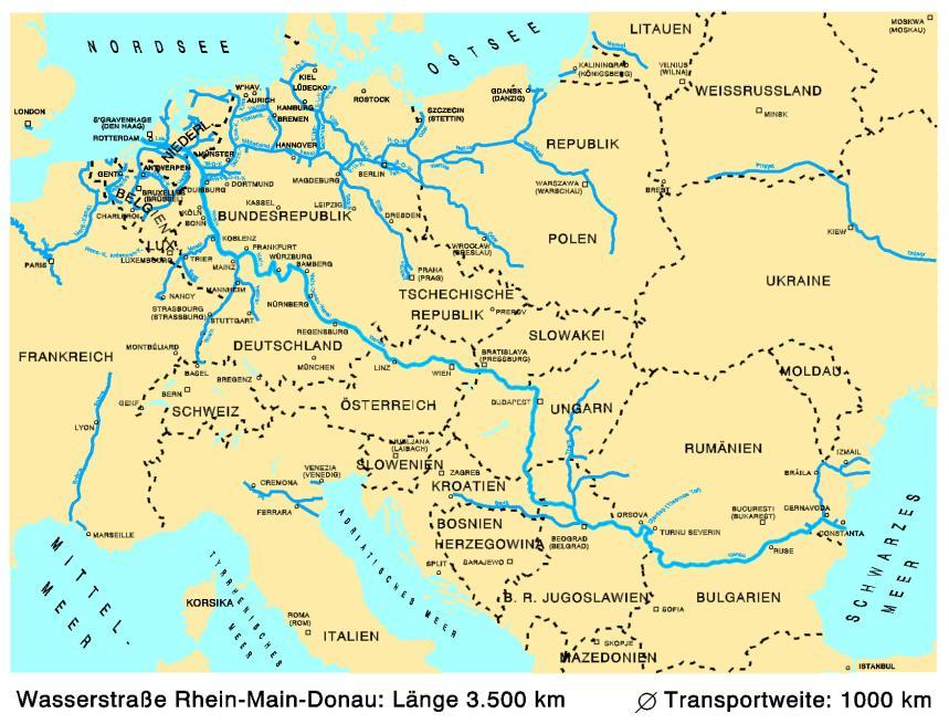 Main-Donau-Wasserstraße als Bindeglied zwischen der Nordsee und dem Schwarzen Meer 758 km 13.07.