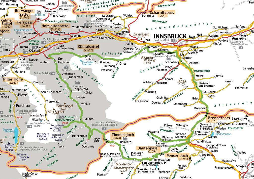 LÄNGE: 277 km FAHRZEIT: 4 h 40 min GESAMTANSTIEG HÖHENMETER: 8.