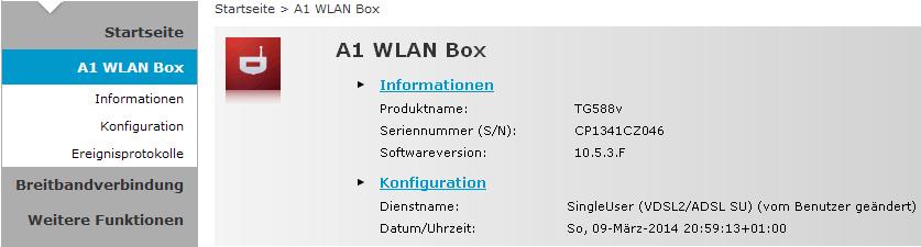 MultiUser-SingleUser Voice over Broadband 9. A1 WLAN Box 10. Auf korrekte Konfiguration SU oder VoB überprüfen 11.