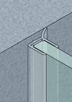606 Ganzglasduschen Zubehör: Dichtprofile/glass shower extra: sealing profiles Dichtprofile für den seitlichen Wandanschluß (Beschlagseite)/for sealing profiles for door/wall 180 (hinge side) Art.-Nr.