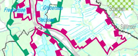 7 Festlegung des Baulandes und Landschaftsschutzgebiet Bauland besteht zukünftig lediglich in dem abgegrenzten Bereich des Bebauungsplanes Seeshaupt Süd I Bereich Schechener Straße.