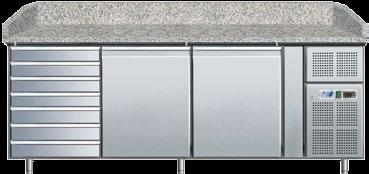 Kühlaufsätze und Pizzakühltische Zuverlässige Kühlaufsätze universell einsetzbar RX Serie Kühlaufsatz mit Glasaufbau für GN 1/3 Außenmaße T 395 x H 430 mm CNS (AISI 304/DIN 1.