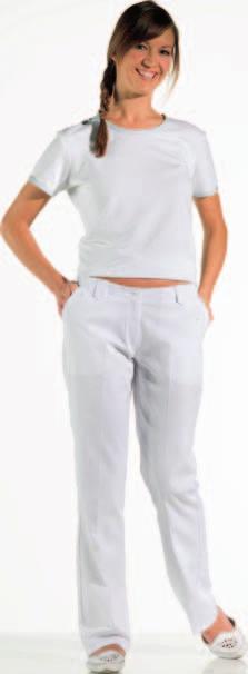 210 g/qm Komfortable Damenhose mit breitem Dehnzonenbund, Teilungsnähte im Knie, Bund-Dehnzone normale Hüftweite 65%