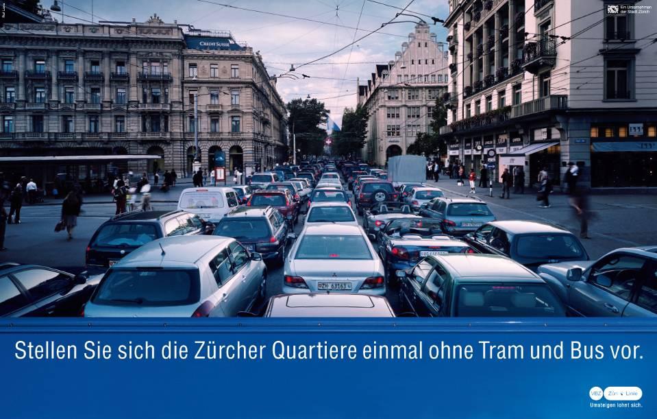 Ohne öv funktioniert die Stadt nicht. l Die VBZ bewältigen über 50% der städtischen Mobilität.