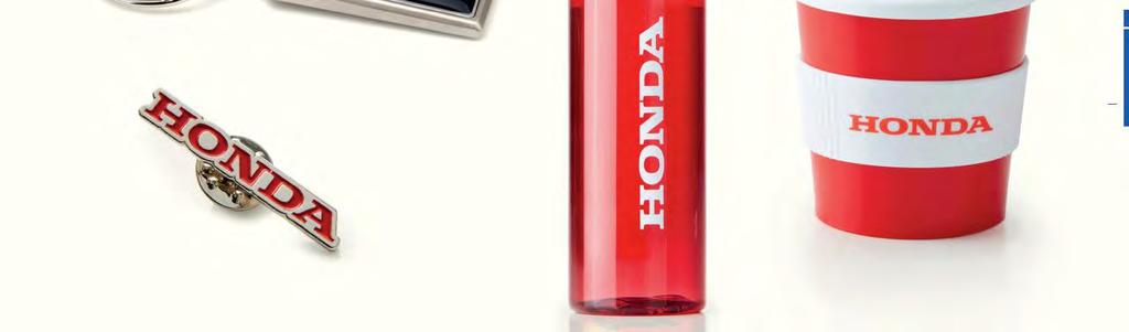 PIN S Honda Emailleabzeichen mit rotem Honda Schriftzug. 3. GETRÄNKEFLASCHE 4.