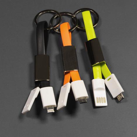 orange / hell-bau / neon-gelb Ladekabel für Androidgeräte (MicroUSB) oder