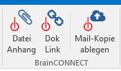 1 Allgemein Symbole und Grafiken wurden aktualisiert. MS Outlook: BrainCONNECT: 1.15.