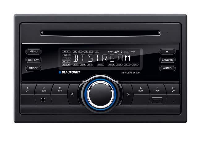 Autoradios Blaupunkt Autoradio New Jersey 220 BT (EU) Automotive Tuner Bluetooth integriert Integriertes Mikrofon Wiedergabeformate MP3, WMA Schnelle Wiedergabe von USB
