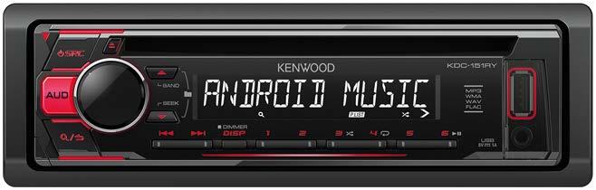 Autoradios Kenwood Autoradio KDC-151RY Automotives Modell USB-Anschluss Front USB-Port Front AUX-IN (3,5 mm Klinke)