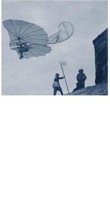 Flugversuch von Otto Lilienthal an der Fliegerstation Malhöhe in Berlin - Steglitz, 1893 ihn, beobachteten seine Art zu fliegen und machten das Fliegen weltweit zu einem populären Thema. So kam z. B. 1895 der russische Aerodynamiker Nikolai Jegorowitsch Shokowski nach Berlin.