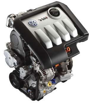 Der 1,9 l/77 kw TDI-Motor mit 2-Ventiltechnik Dieser TDI-Motor ist eine Weiterentwicklung des 1,9 l/74 kw TDI-Motors aus dem Polo.