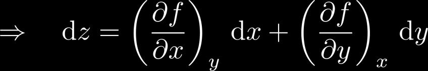 (x, y) und z+dz = f (x+dx,