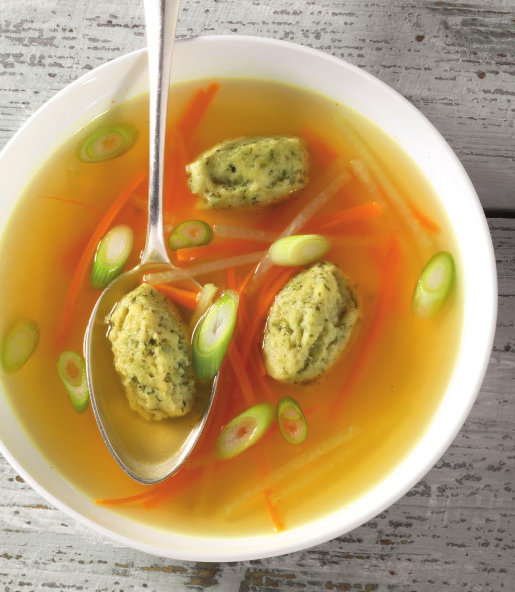 Vorspeise Suppe die beliebte Vorspeise Dr. Oetker Professional hält ein großes Sortiment an feinen Suppen und Suppeneinlagen bereit, darunter auch viele vegetarische Artikel.