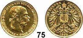Österreich - Ungarn 11 Habsburg - Lothringen Franz Josef I. 1848 1916 75 20 Kronen 1893, Wien. (6,09 g FEIN). GOLD Herinek 329. KM 2806.