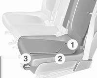 In Längsrichtung können die Sitze in verschiedenen Zwischenstellungen arretiert werden. Griff ziehen, Sitz verschieben, Griff loslassen und Sitz einrasten lassen.