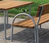 Tisch I / II aus Holz & Metall Robinie natur oder Lärche mit Metall verzinkt und
