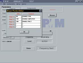 Prüfbericht-Template das System besteht aus: - PC Software, PMM SW-06 - Signalgenerator, PMM 3000 - HF-Leistungsverstärker, PMM 6000N (10 /15 W) - 1-phasiges 230 V/16