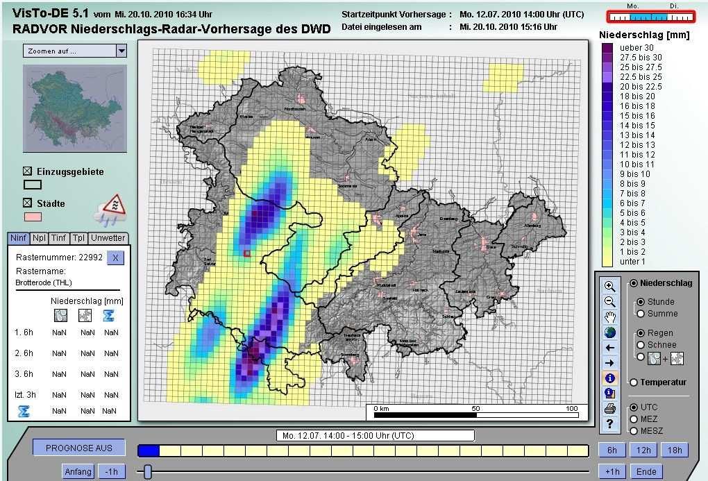 Sturzflutwarnsystem Thüringen STUWASYS (F27) RADVOR von